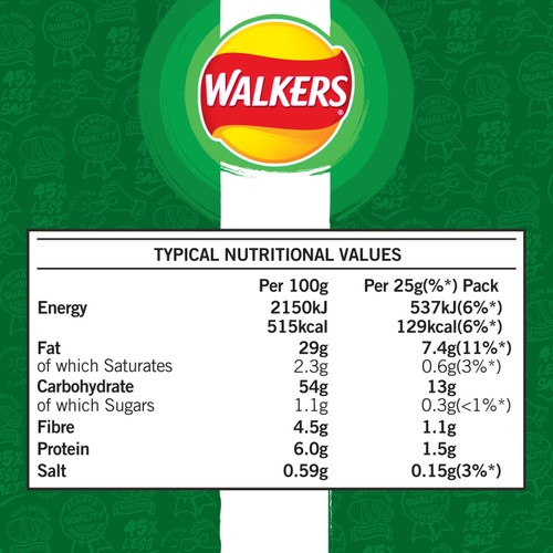 Walkers Lightly Salt & Vinegar Multipack Crisps thumbnail 7