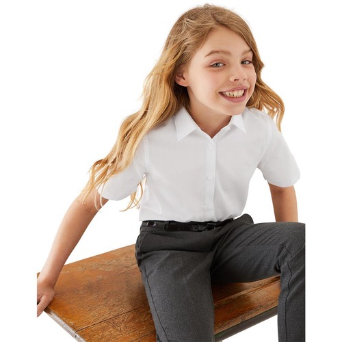 M&S Girls 3Pk Slim Fit SS ETI Blouse 3-4 Y thumbnail 2