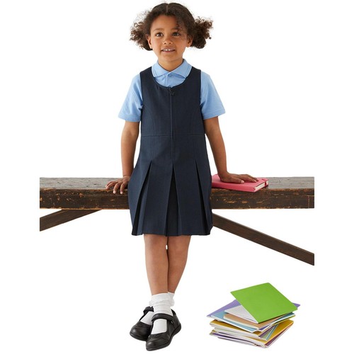 M&S Pleated Pinafore 9-10Y thumbnail 3