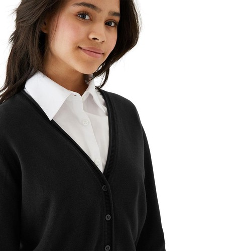 M&S Black 2pk Cotton Cardigan, 6-7Y thumbnail 2
