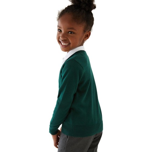 M&S Green 2pk Cotton Cardigan, 8-9 Y thumbnail 4