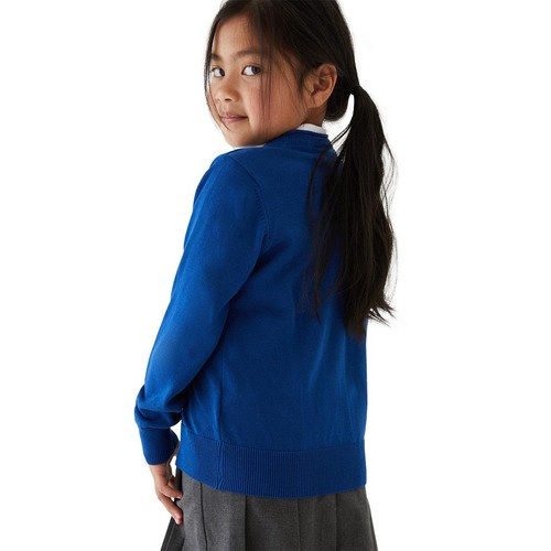 M&S Cotton Cardigan, 2 Pack, 5-6 Years, Blue thumbnail 4
