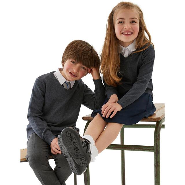 M&S Unisex 2 Pack Cotton Jumper with Stay new 13-14 Y thumbnail 2