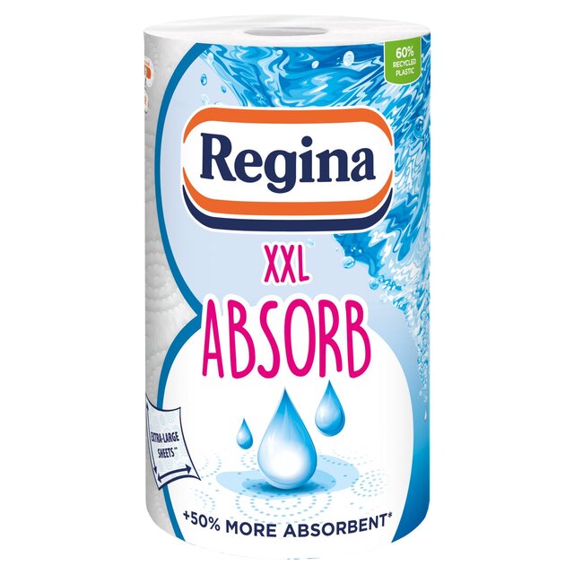 Regina Absorb Kitchen Roll 100 Supersized Sheets 1 Roll