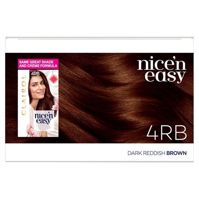 Clairol Nice'n Easy Creme Permanent Hair Dye  4RB Dark Reddish Brown thumbnail 2