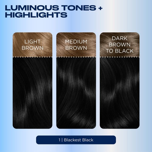 Clairol Nice'n Easy Creme Permanent Hair Dye 1 Blackest Black thumbnail 3