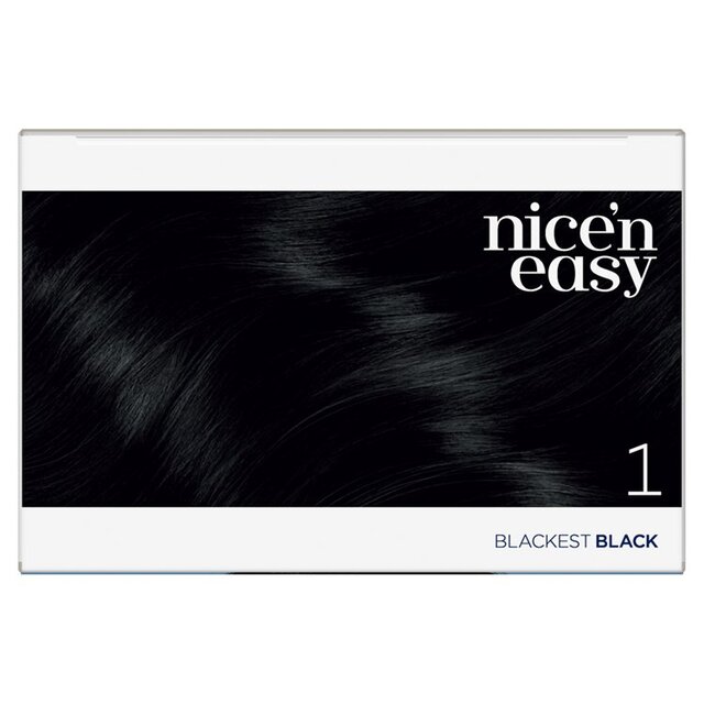 Clairol Nice'n Easy Creme Permanent Hair Dye 1 Blackest Black thumbnail 3
