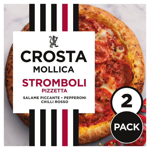 Crosta Mollica Stromboli Pizzetta 2 Mini Pizzas Pepperoni & Spicy Salami