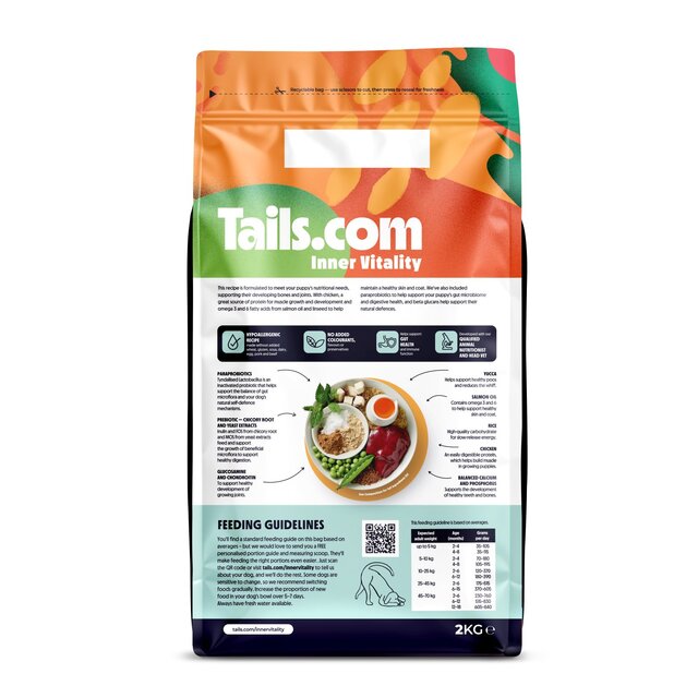 Tails.com Inner Vitality Medium & Large Puppy Dog Dry Food Chicken thumbnail 3