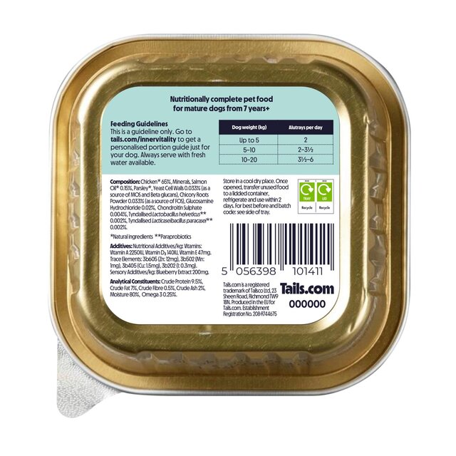Tails.com Inner Vitality Mature Dog Wet Food Chicken thumbnail 3