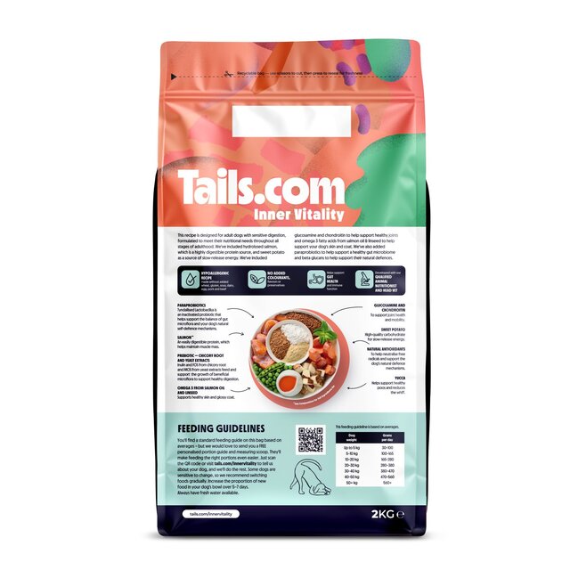 Tails.com Inner Vitality Sensitive Grain Free Adult Dog Dry Food Salmon thumbnail 3