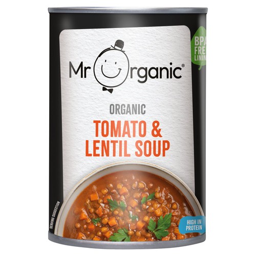 Mr Organic Tomato & Lentil Soup