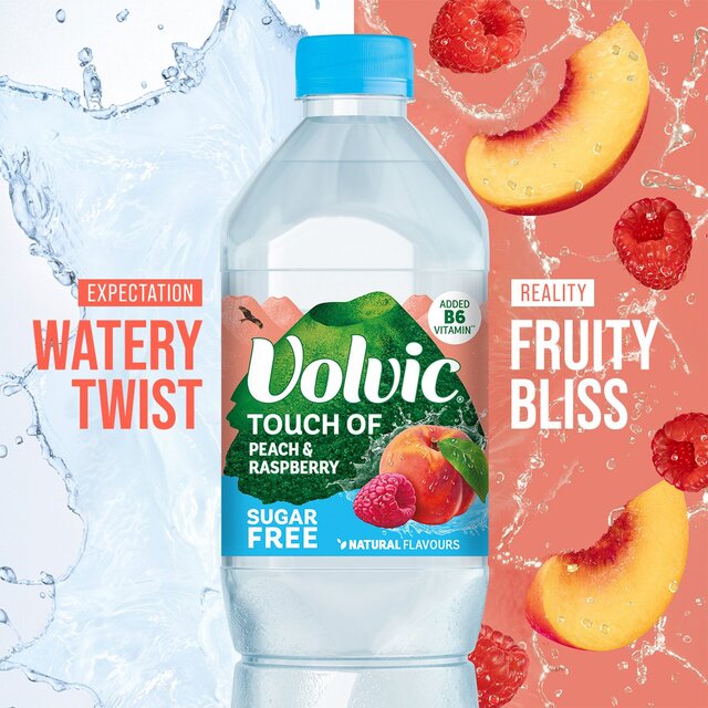 Volvic Touch of Fruit Peach & Raspberry Sugar Free Still Flavoured Water thumbnail 3
