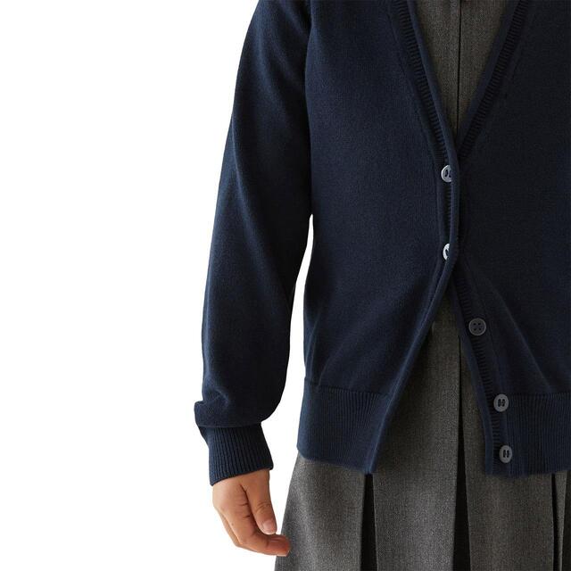 M&S 2pk Navy Cotton Cardigan with Staynew 3-14 Years thumbnail 2
