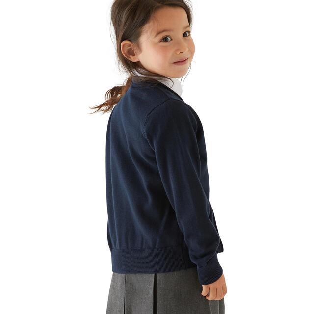M&S 2pk Navy Cotton Cardigan with Staynew 3-14 Years thumbnail 4