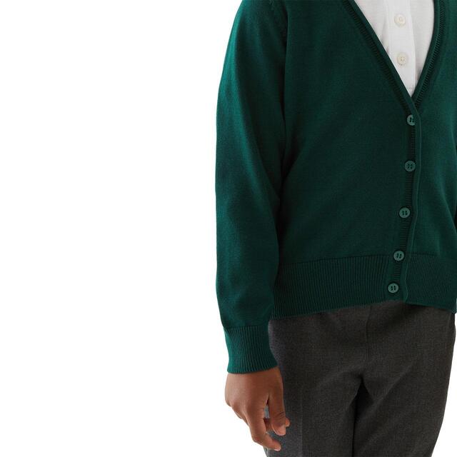 M&S Green 2pk Cotton Cardigan with Staynew 3-14 Years thumbnail 2