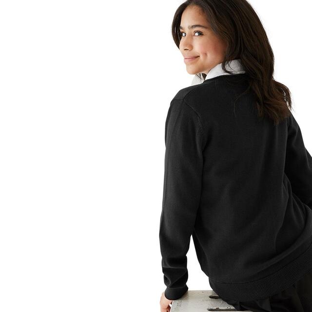 M&S Black 2pk Cotton Cardigan 3-14 Years thumbnail 4