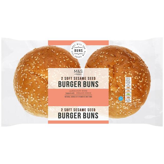 M&S 2 Sesame Seed Buns