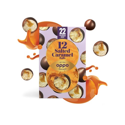 Oppo Salted Caramel Low Calorie Ice Cream Snack Balls thumbnail 2