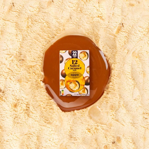 Oppo Salted Caramel Low Calorie Ice Cream Snack Balls thumbnail 4
