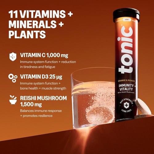 Tonic Health Daily Immunity & Vitality Orange & Mango Effervescent tablets thumbnail 4