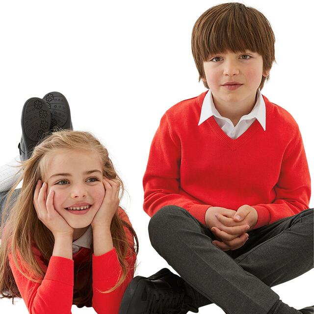 M&S Red Unisex 2Pk Cotton Jumper with Staynew 3-14 Y thumbnail 4