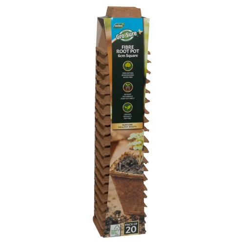 Gro-Sure Fibre Pots Round 6cm