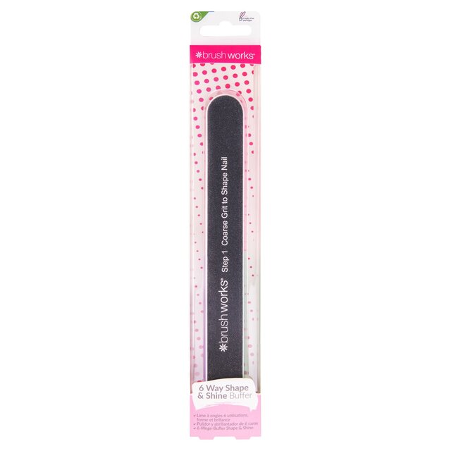 Brushworks 6 Sided Nail File - Shape & Shine
