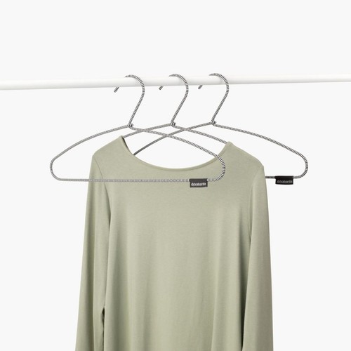 Brabantia Soft Touch Clothes Hangers Set of 3 black/white thumbnail 2