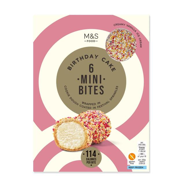 M&S Mini Cookie Dough Birthday Cake Ice Cream Bites thumbnail 2