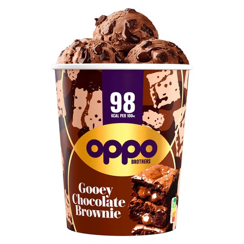 Oppo Gooey Chocolate Brownie Low Calorie Ice Cream Tub thumbnail 2