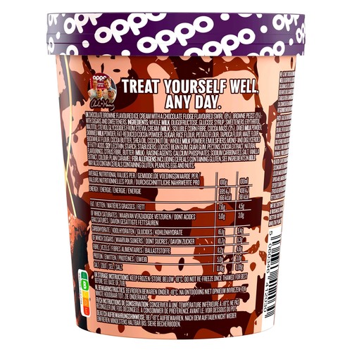 Oppo Gooey Chocolate Brownie Low Calorie Ice Cream Tub thumbnail 3