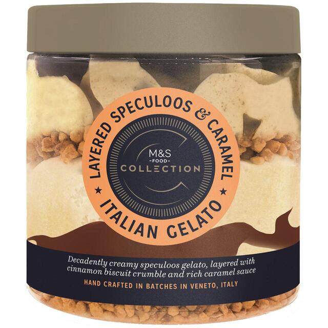 M&S Layered Speculoos & Caramel Italian Gelato