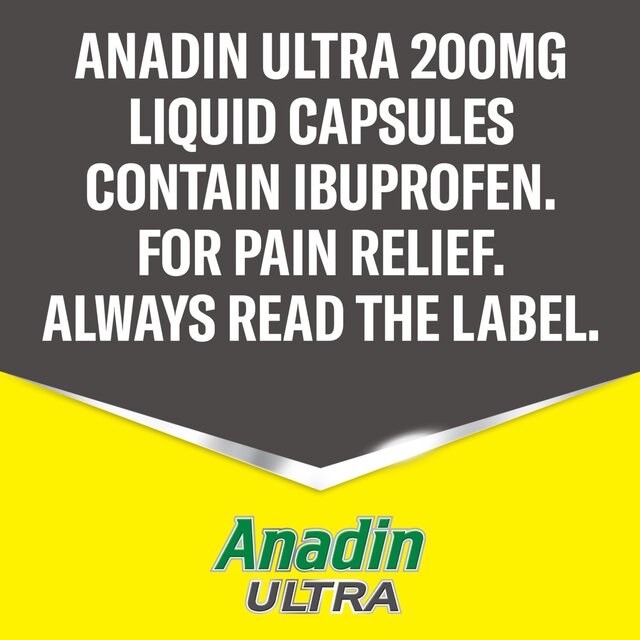 Anadin Ultra Ibuprofen Fast Acting Pain Relief Liquid Capsules thumbnail 6