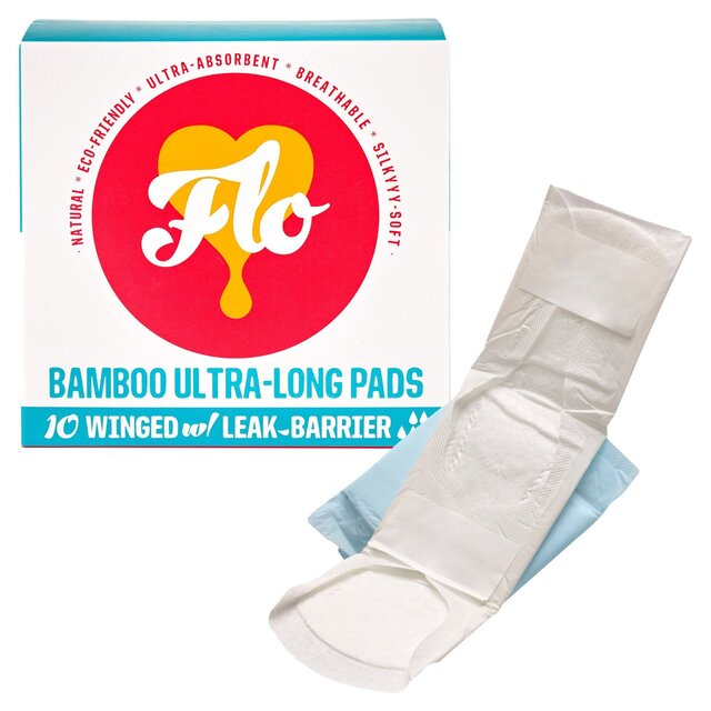 FLO Sanitary Bamboo Pads, Winged & Ultra-Long thumbnail 2