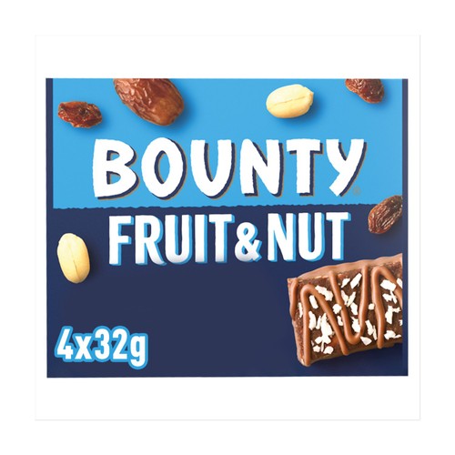 Bounty Fruit & Nut Milk Chocolate Snack Bars Multipack