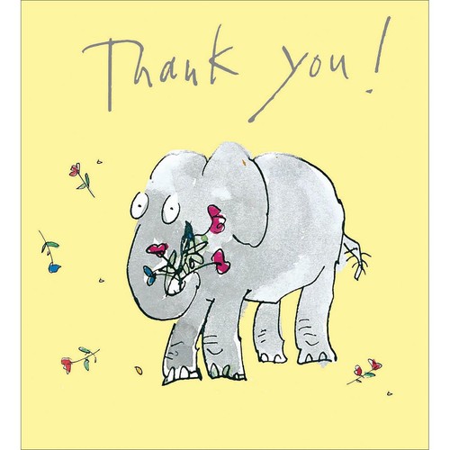 Quentin Blake Elephant Luxury Thank You Card Pack