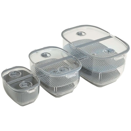 M&S Set of 3 Nesting Fridge Storage Containers thumbnail 2