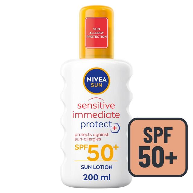 NIVEA SUN Sensitive SPF 50+ Allergy Protect Sun Lotion Spray