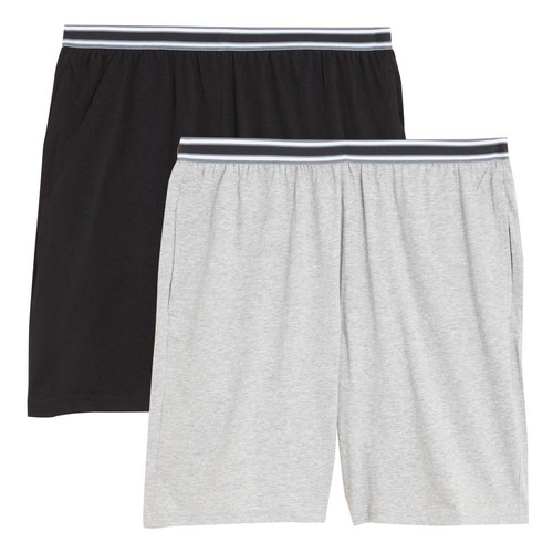 M&S 2 Pack Pure Cotton Pyjama Shorts, S