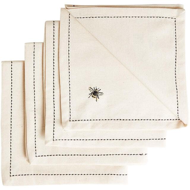 M&S Embroidered Bee Cotton Napkins thumbnail 2
