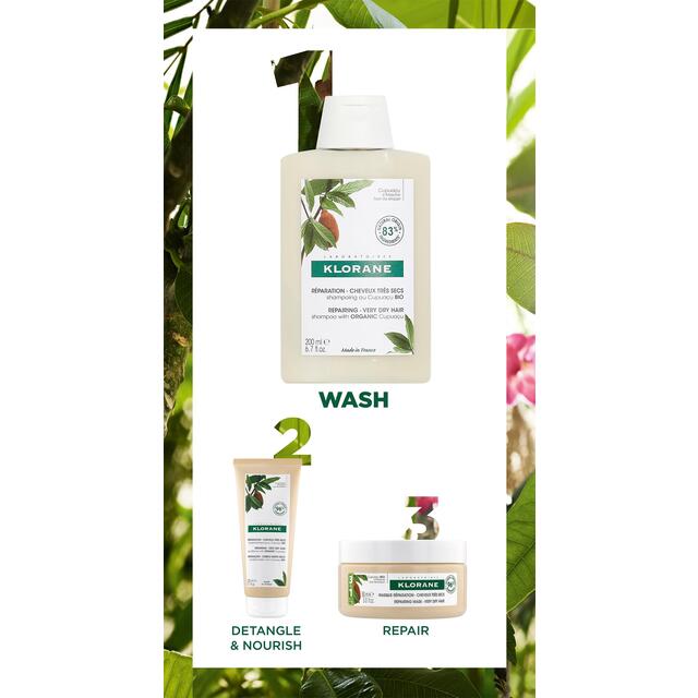 Klorane Nourishing & Repairing  Shampoo with Organic Cupuacu Butter thumbnail 3