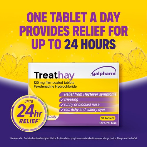Galpharm TreatHay Hayfever Tablets Fexofenadine thumbnail 6