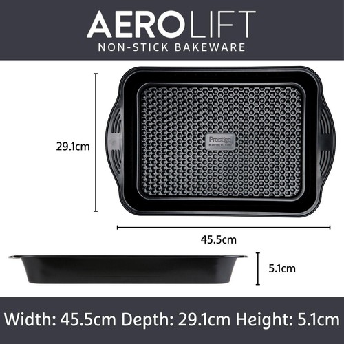 Prestige Aerolift Carbon Steel Large Deep Baking Tray 45 x 29cm thumbnail 2