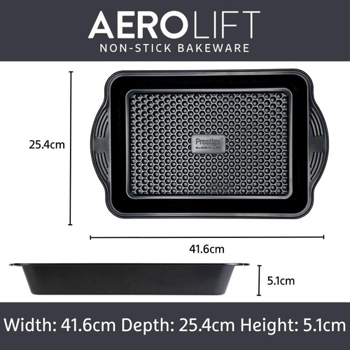 Prestige Aerolift Carbon Steel Medium Deep Baking Tray 41 x 25cm thumbnail 2