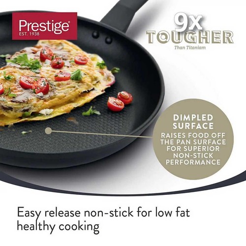 Prestige 9 x Tougher Aluminium Non Stick All Hob Frying Pan 25cm thumbnail 2