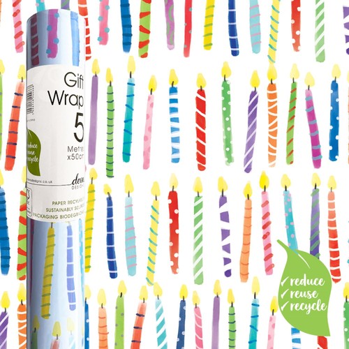 Party Candles Gift Wrap Roll