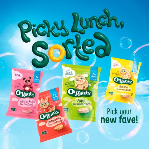 Organix Apple Rice Cake Clouds Organic Baby Snacks 7 months+  thumbnail 6