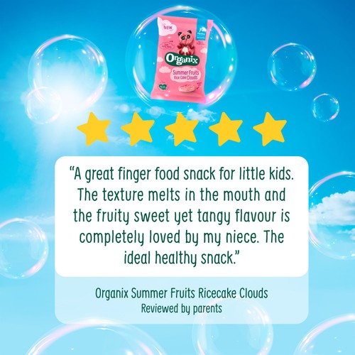 Organix Apple Rice Cake Clouds Organic Baby Snacks 7 months+  thumbnail 7