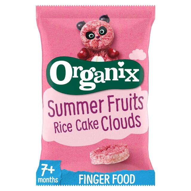 Organix Summer Fruits Rice Cake Clouds Organic Baby Snacks 7 months+